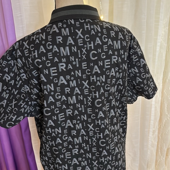Armani Exchange Black Graphic Men's Shirt, XL - Picture 6 of 8